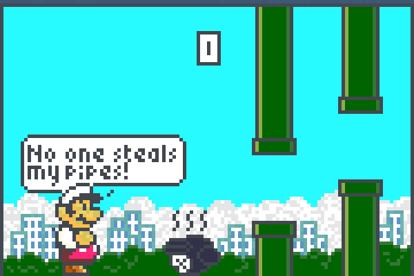 Mario vs Flappy Pixel Art