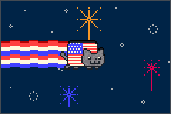 nyan america Pixel Art