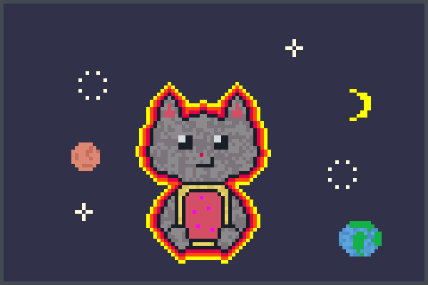 Baby Nyan X3 Pixel Art