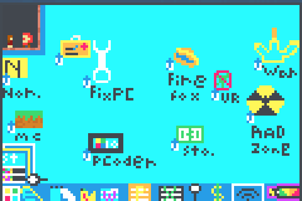 Computer! Hard. Pixel Art