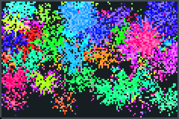 Fireworks Shiny Pixel Art