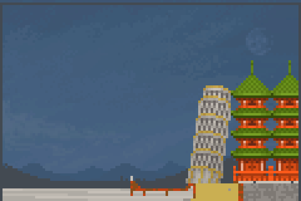 ocean town Pixel Art