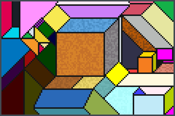 colour cube Pixel Art