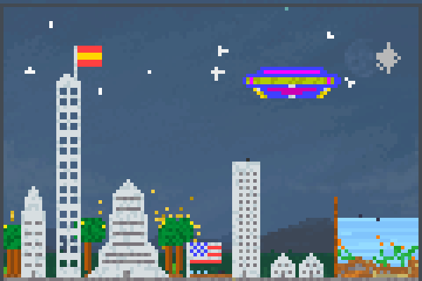 mars attack Pixel Art