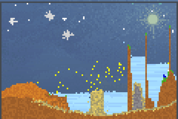 Mountains Pixel Art