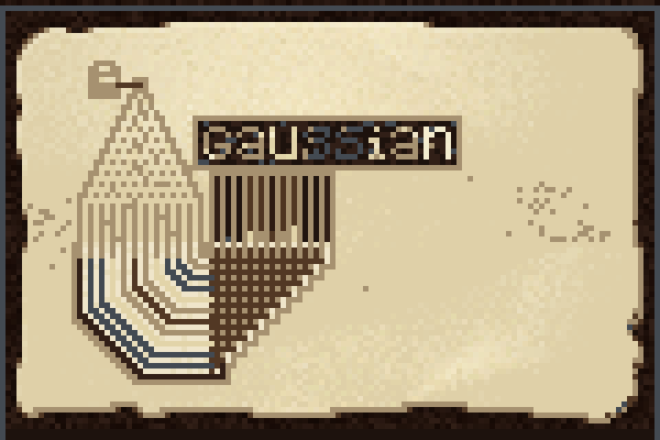 Gaussian Curve Pixel Art