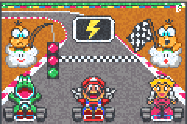 Mario Kart SNES Pixel Art