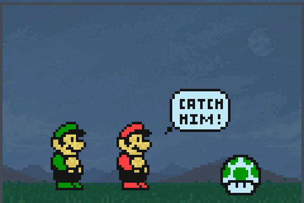 Mario and luigi Pixel Art