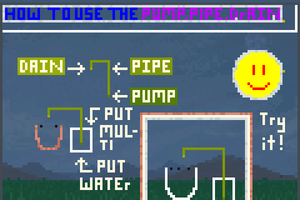 Pump,Pipe,Drain Pixel Art