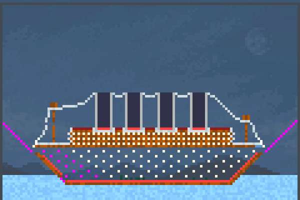 Wooden Titanic Pixel Art