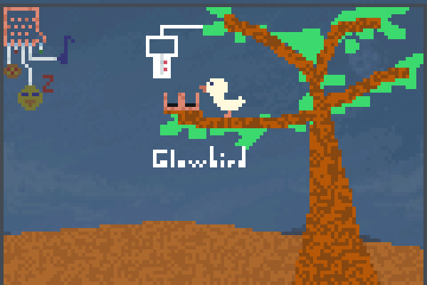 pet glowbird Pixel Art