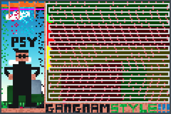 Gangam style. Pixel Art