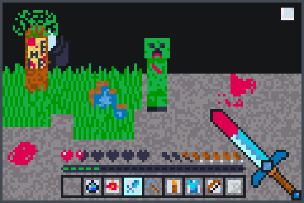 slendy minecaft Pixel Art