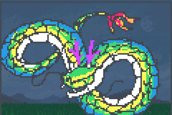 korean dragon Pixel Art