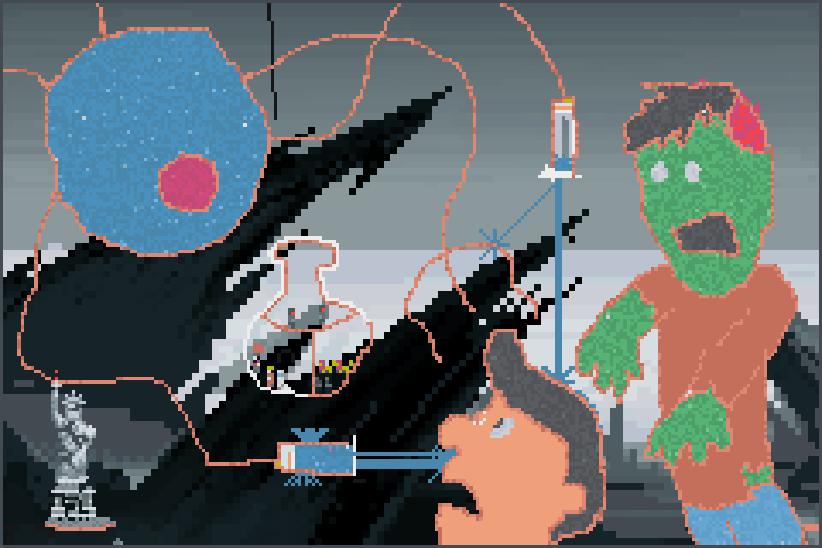 zombie brainiac Pixel Art