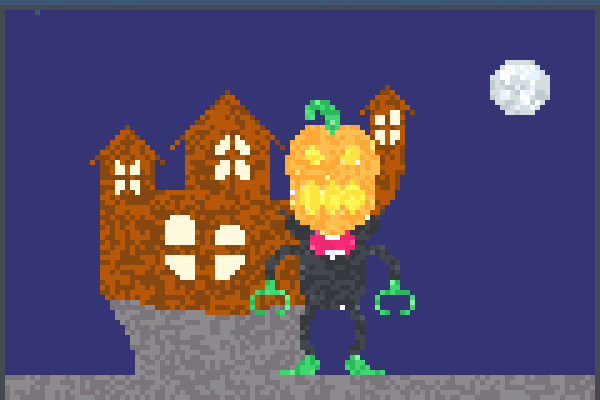 go halloween Pixel Art