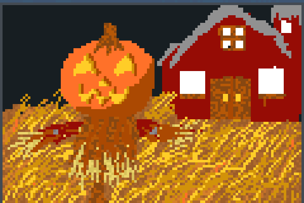 Farm Scare Crow Pixel Art