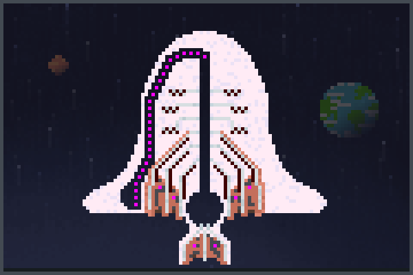 SpaceShip LGO Pixel Art