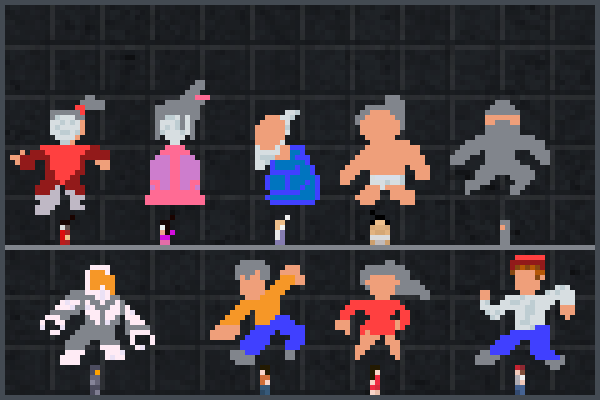 All characters1 Pixel Art