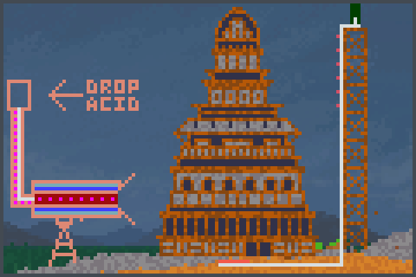 Tower of Fire Pixel Art