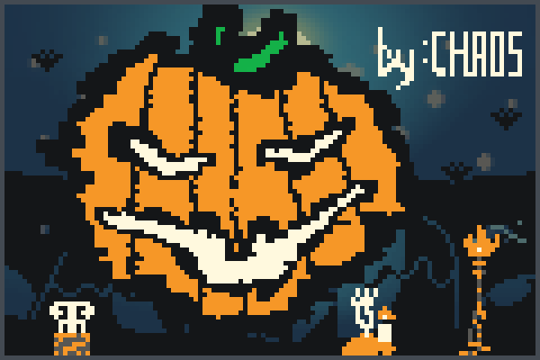 pumkin halowin Pixel Art