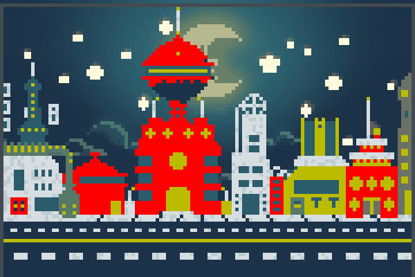 Cool city 12345 Pixel Art