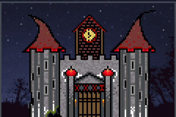 castle red Pixel Art