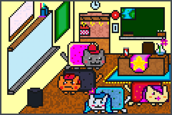 Nyans School Pixel Art