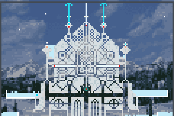 Castle Of Ice Pixel Art