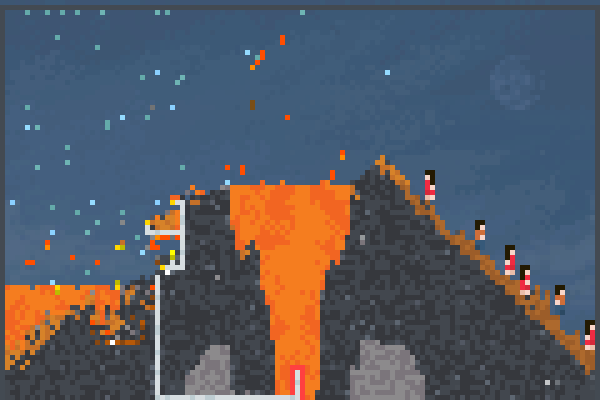 volcano escape Pixel Art