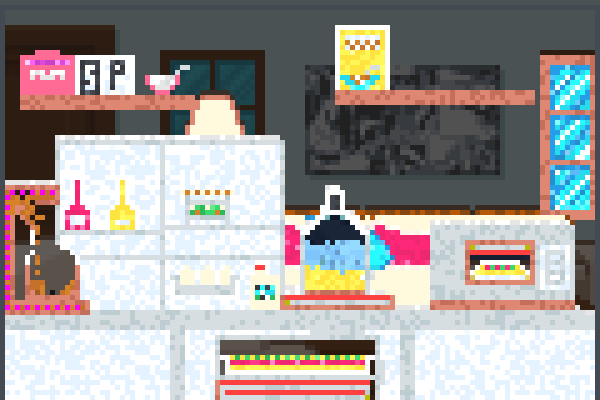 Busy Kitchen! Pixel Art