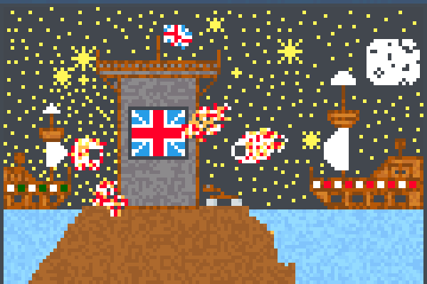 Pirates vs brit Pixel Art