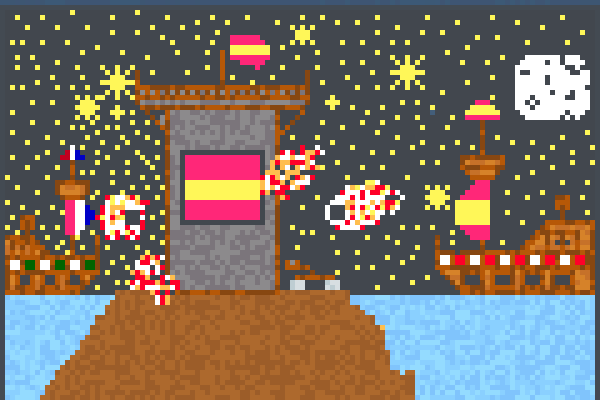 france vs spain Pixel Art