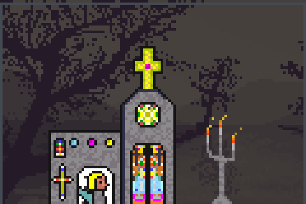 magical church Pixel Art