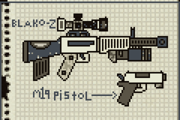 spartan guns Pixel Art