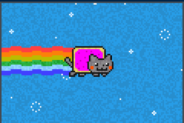 nyan cat cool Pixel Art