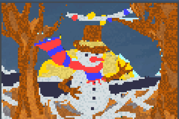 bonzom de neige Pixel Art