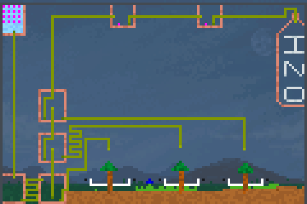 pipes and water Pixel Art