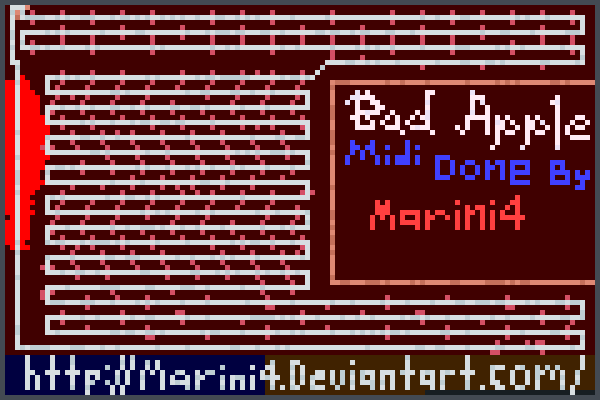 Bad apple(Song) Pixel Art