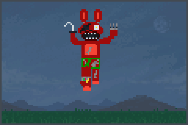 Foxy in Fnaf 2 Pixel Art