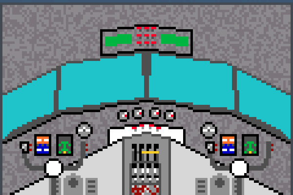 747 Cockpit Pixel Art