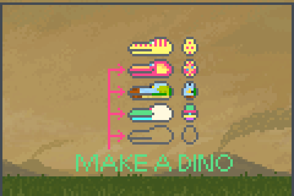 Monkey of dino Pixel Art