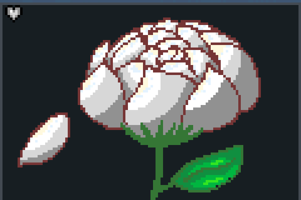  white flower l Pixel Art