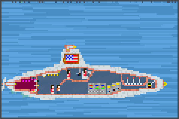 U.S.A.Submarine Pixel Art