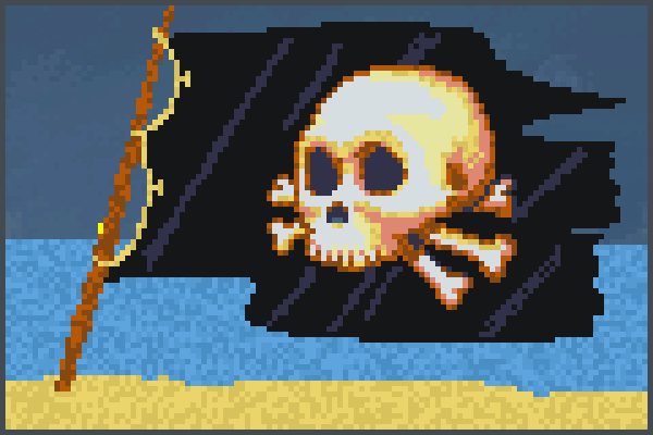 pirate flag Pixel Art