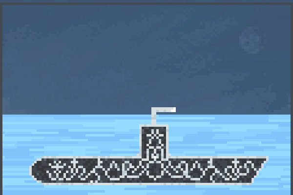 Cool Submarine Pixel Art