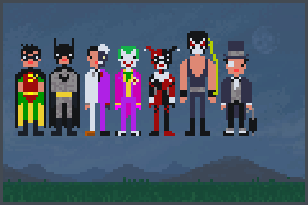 batman rules 90 Pixel Art