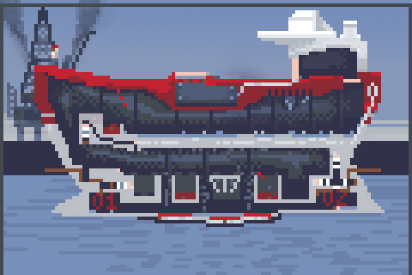 Oil tanker war! Pixel Art