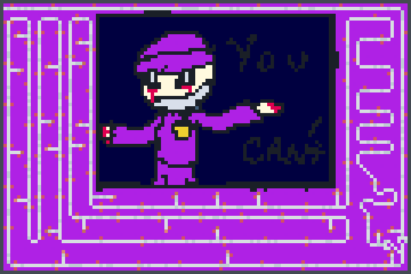 FnAf Purple Guy Pixel Art