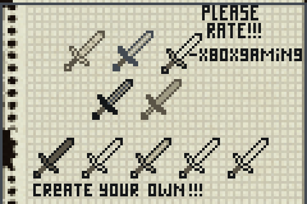 new mc swords,. Pixel Art